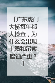 广东虎门大桥每年都大检查，为什么会出现主缆和吊索腐蚀严重？