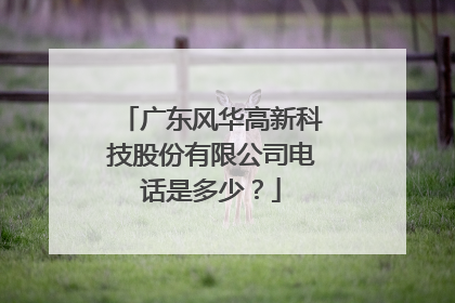 广东风华高新科技股份有限公司电话是多少？