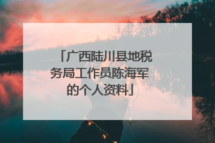广西陆川县地税务局工作员陈海军的个人资料