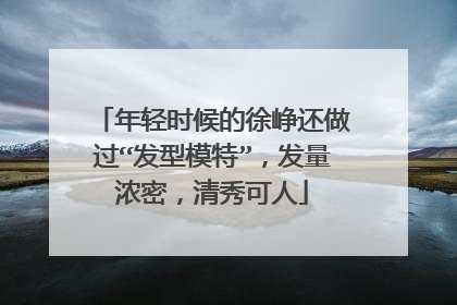 年轻时候的徐峥还做过“发型模特”，发量浓密，清秀可人
