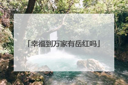 幸福到万家有岳红吗