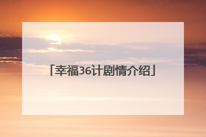 幸福36计剧情介绍