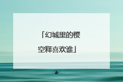 幻城里的樱空释喜欢谁