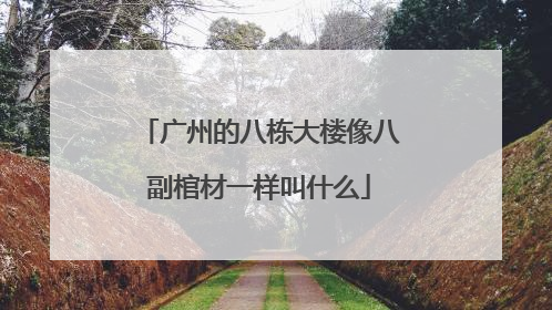 广州的八栋大楼像八副棺材一样叫什么