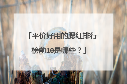 平价好用的腮红排行榜前10是哪些?