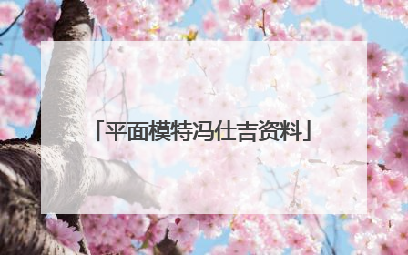 平面模特冯仕吉资料