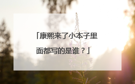 康熙来了小本子里面都写的是谁?