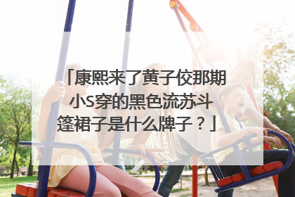 康熙来了黄子佼那期 小S穿的黑色流苏斗篷裙子是什么牌子？