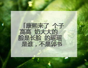 康熙来了 个子高高 奶大大的 脸是长脸 的瑶瑶 是谁，不是郭书瑶 不是黑girl 求真名