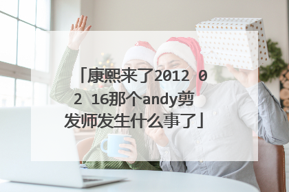康熙来了2012 02 16那个andy剪发师发生什么事了