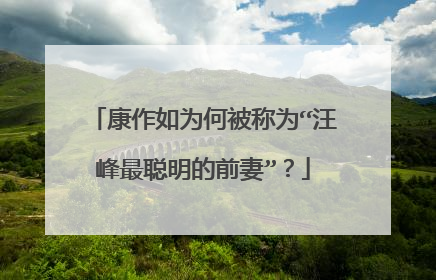 康作如为何被称为“汪峰最聪明的前妻”？