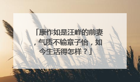 康作如是汪峰的前妻，气质不输章子怡，如今生活得怎样？