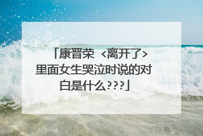 康晋荣 <离开了>里面女生哭泣时说的对白是什么???