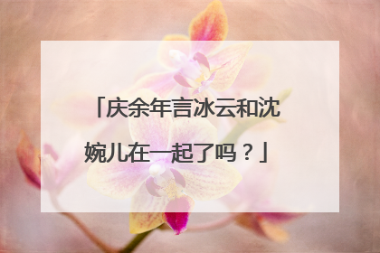 庆余年言冰云和沈婉儿在一起了吗?