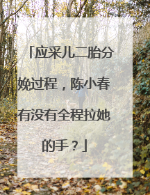 应采儿二胎分娩过程，陈小春有没有全程拉她的手？