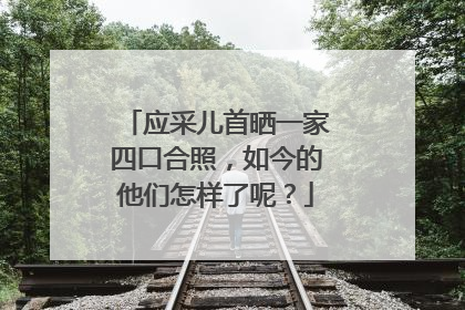 应采儿首晒一家四口合照，如今的他们怎样了呢？