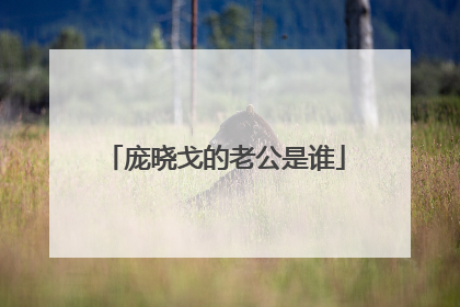 庞晓戈的老公是谁