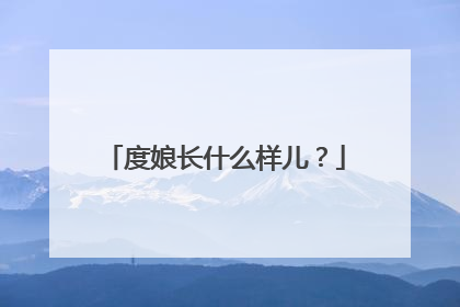 度娘长什么样儿？