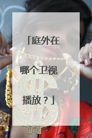 庭外在哪个卫视播放？