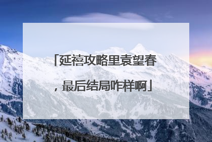 延禧攻略里袁望春，最后结局咋样啊