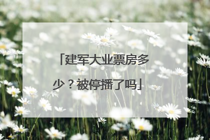 建军大业票房多少？被停播了吗