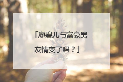 廖碧儿与富豪男友情变了吗?