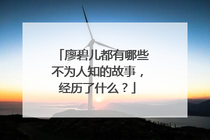 廖碧儿都有哪些不为人知的故事,经历了什么?