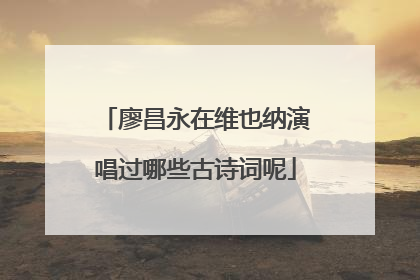 廖昌永在维也纳演唱过哪些古诗词呢