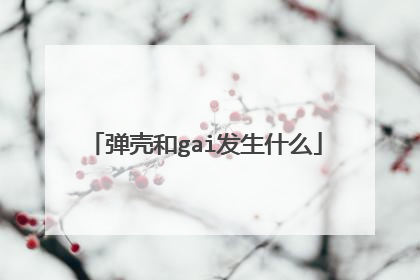 弹壳和gai发生什么