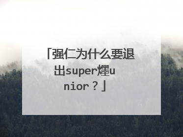 强仁为什么要退出super爅unior？