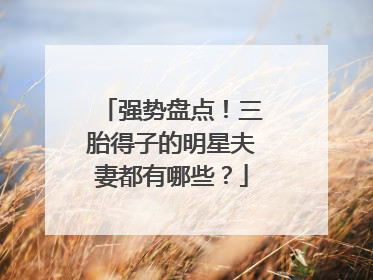 强势盘点！三胎得子的明星夫妻都有哪些？