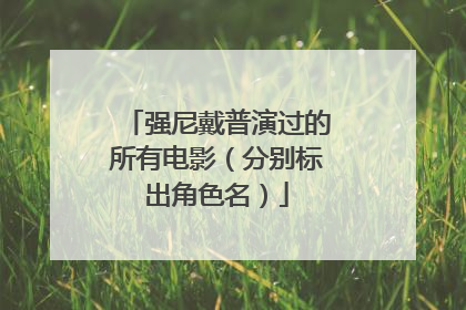 强尼戴普演过的所有电影（分别标出角色名）