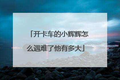 开卡车的小辉辉怎么遇难了他有多大