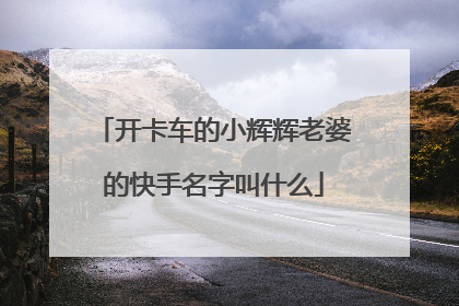 开卡车的小辉辉老婆的快手名字叫什么