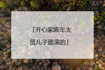 开心家族车太贤儿子谁演的
