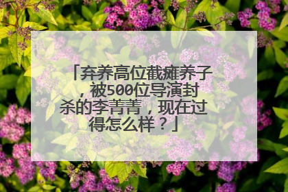 弃养高位截瘫养子，被500位导演封杀的李菁菁，现在过得怎么样？