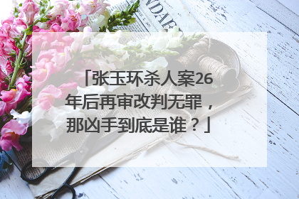 张玉环杀人案26年后再审改判无罪，那凶手到底是谁？