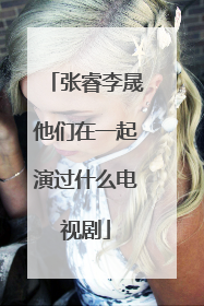 张睿李晟他们在一起演过什么电视剧