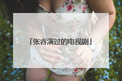 张睿演过的电视剧