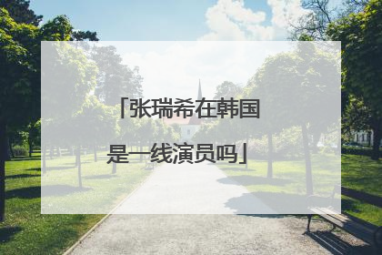 张瑞希在韩国是一线演员吗