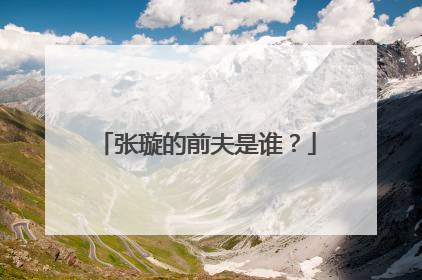 张璇的前夫是谁?