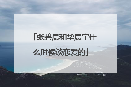张碧晨和华晨宇什么时候谈恋爱的