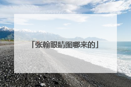 张翰眼睛图哪来的