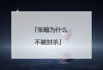 张翰为什么不被封杀