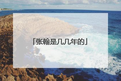 张翰是几几年的