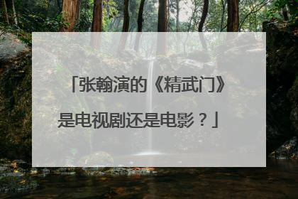张翰演的《精武门》是电视剧还是电影？