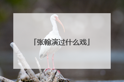 张翰演过什么戏