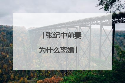 张纪中前妻为什么离婚