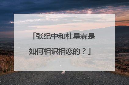 张纪中和杜星霖是如何相识相恋的？