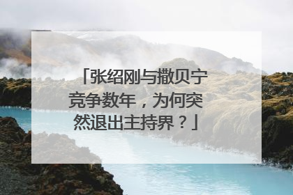 张绍刚与撒贝宁竞争数年,为何突然退出主持界?